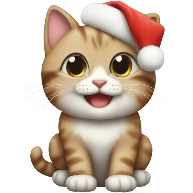 adorable christmas kitten emoji