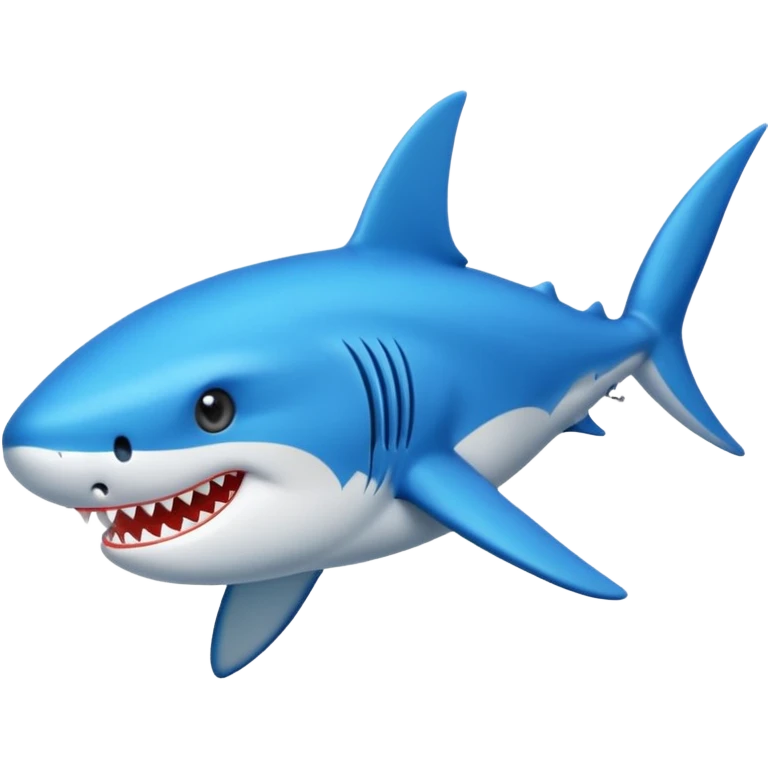 Un tiburón con tenis azules emoji