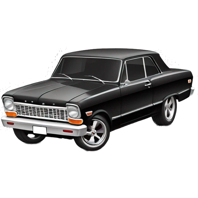 1964 Chevy nova white and black emoji