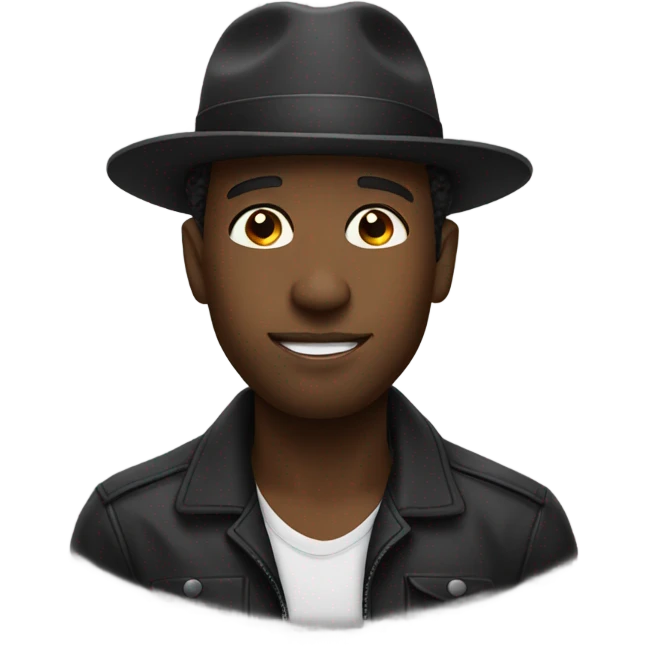 Black guy in hat emoji
