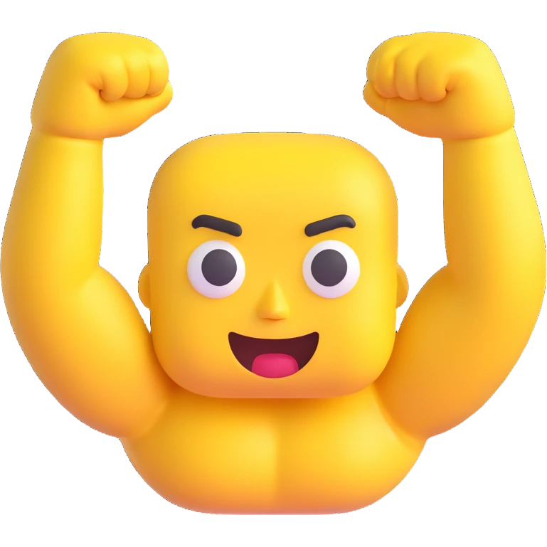 yellow biceps 3D emoji emoji