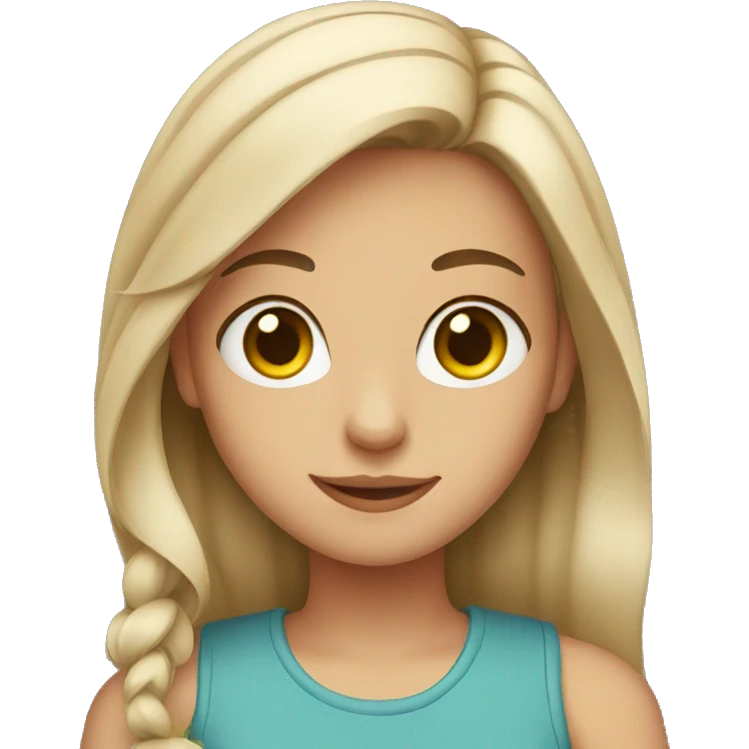 Girl with cat emoji