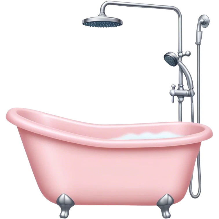 Pale pink bathtub and shower emoji