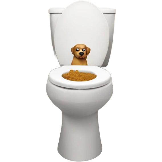 dog poops on the toilet emoji