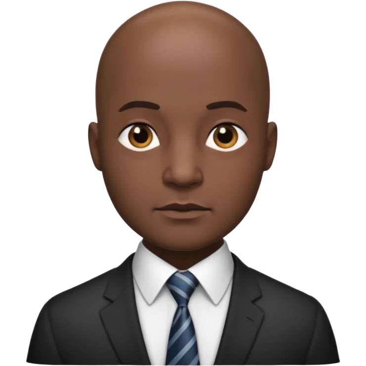 bald black men with ties emoji