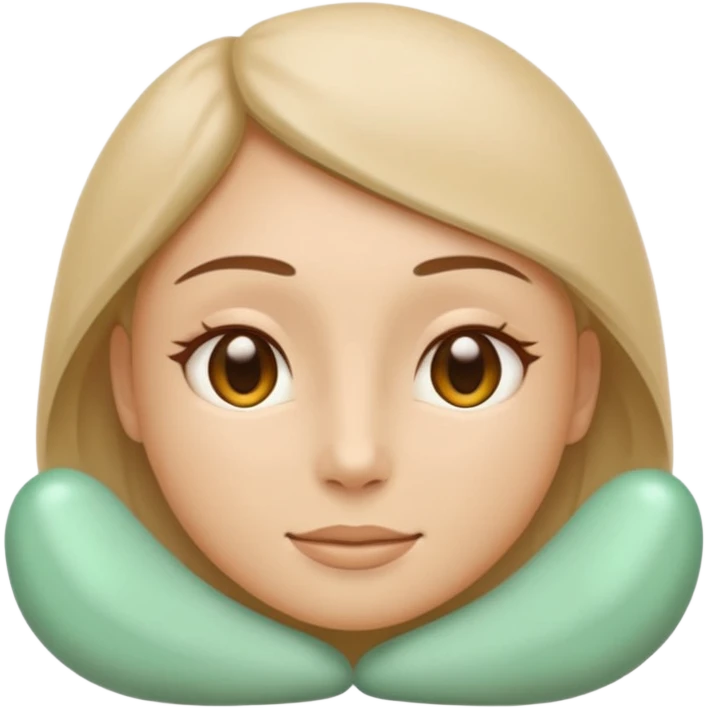 Minimal wellness emoji representing tighter skin and firmness,
subtle lifting effect, smooth contours, calm and natural,
no beauty or cosmetic symbols, soft sage green color palette emoji
