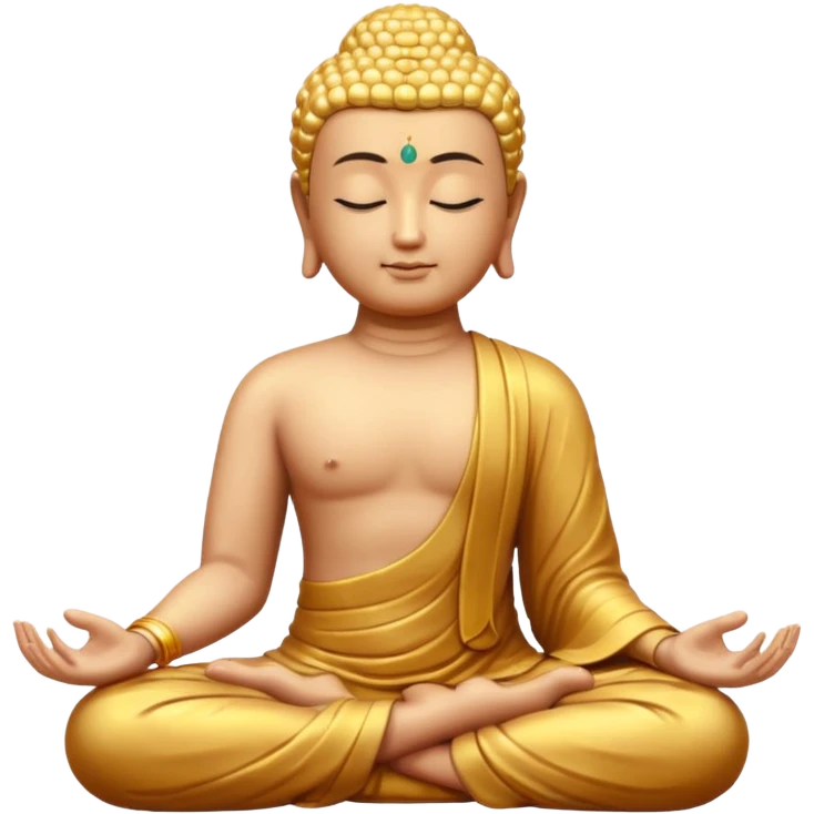 Buddha makes a namaste  emoji