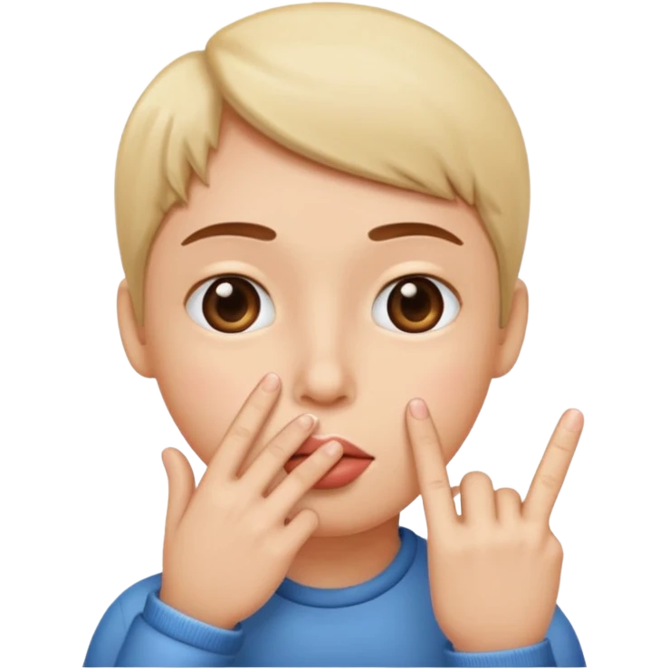 shhh one finger emoji