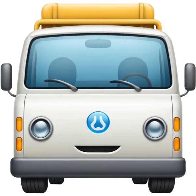 quiero un emoji de un camion en tonos blancos emoji