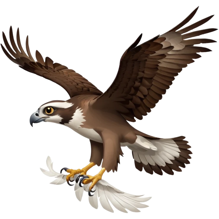 a completly white osprey flying emoji
