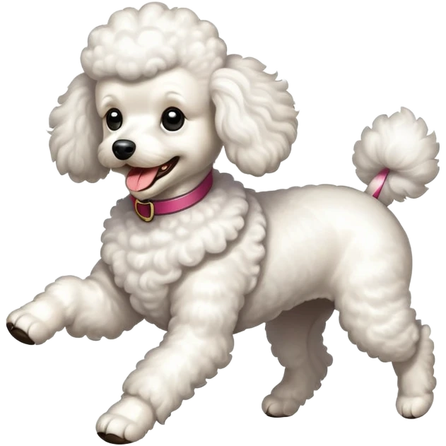 Running white poodle emoji