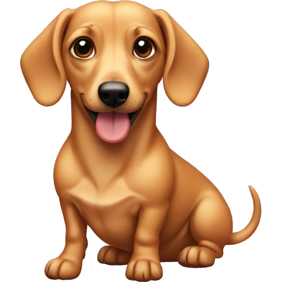 Blonde Weiner dog  emoji