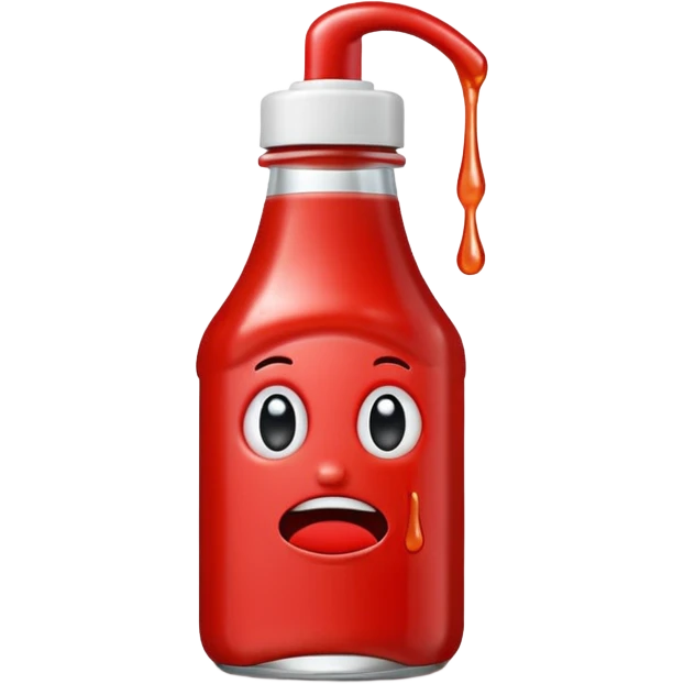 Ketchup bottle crying emoji