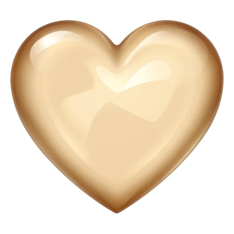 beige quartz heart  emoji