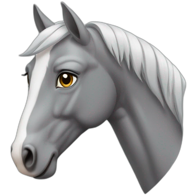 Un cheval gris pommelé emoji