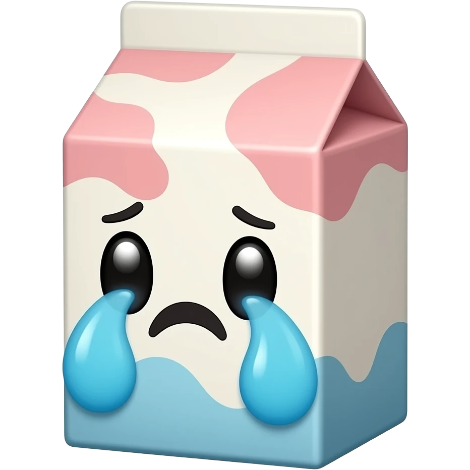 Kawaii Juice box crying emoji