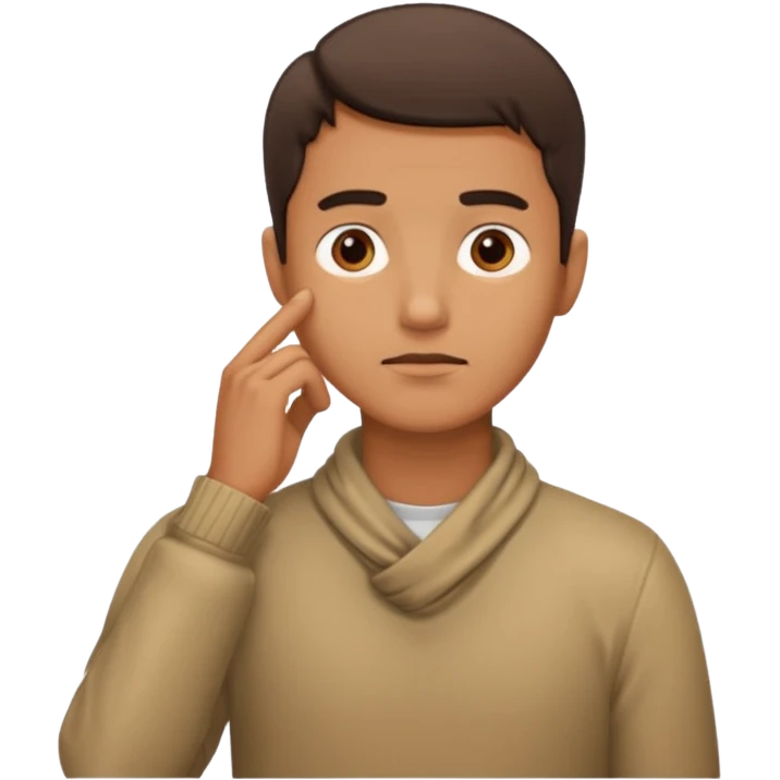 Man with Hand around neck emoji