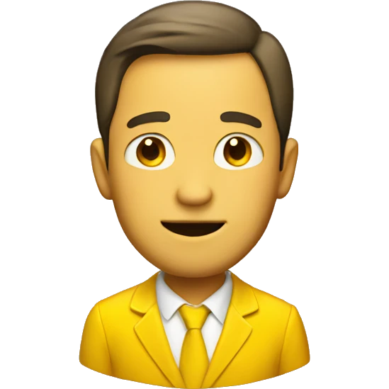 guy with yellow suit with tiny ears emoji
