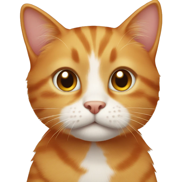 A cute ginger cat with brown eyes emoji