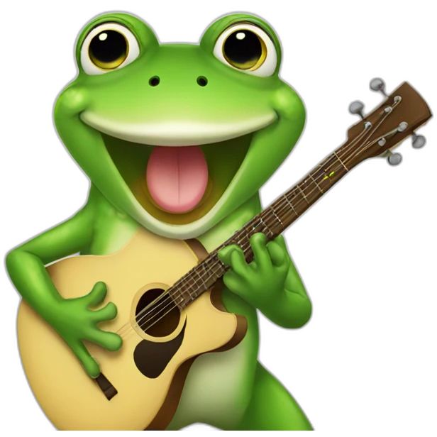 Singing frog emoji