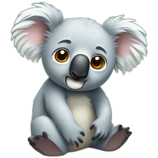 koala with fever emoji