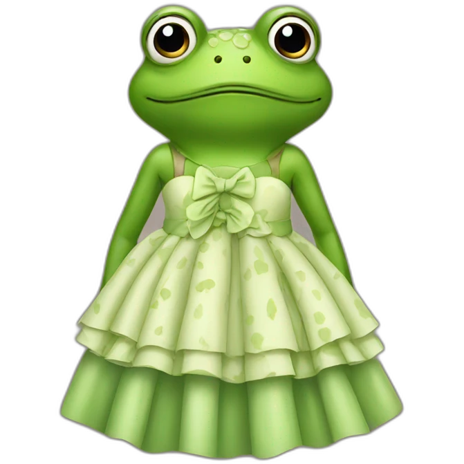 frog with dress emoji