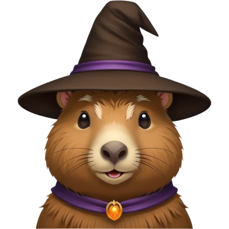 A capybara wearing a witch hat emoji