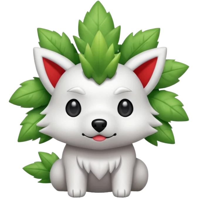 Edgy Colorless Unique Shaymin-Bagon-dog emoji