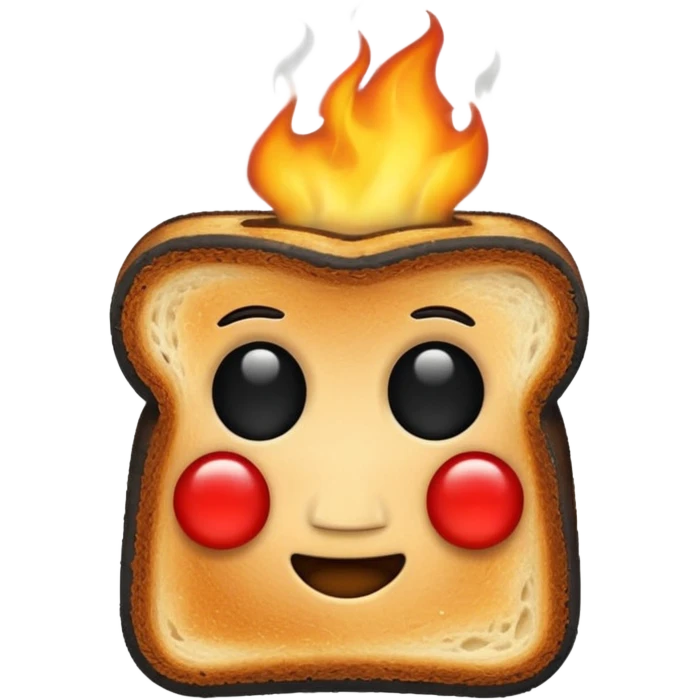 burning toast emoji