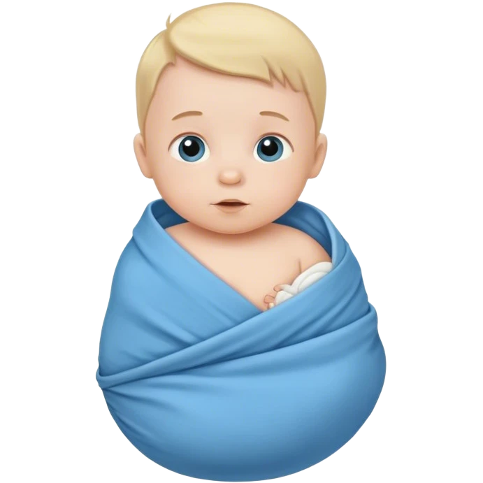 Baby boy in a blue swaddle emoji