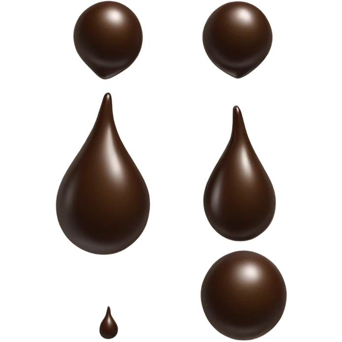 Chocolate water drop emoji