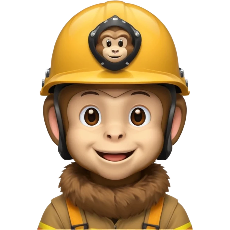 monkey with helmet emoji