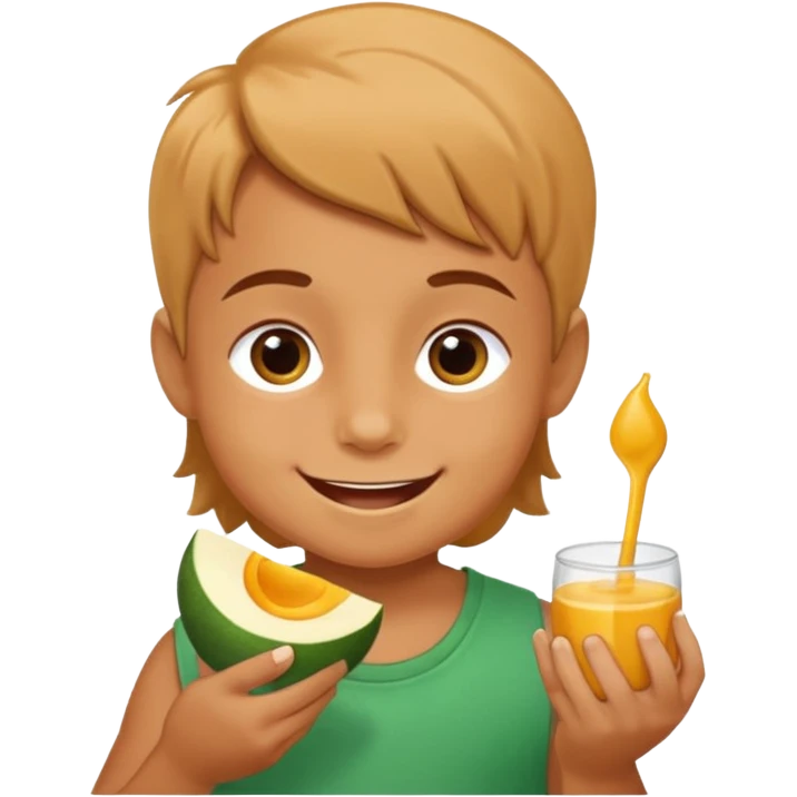 Bok yiyen çocuk emoji