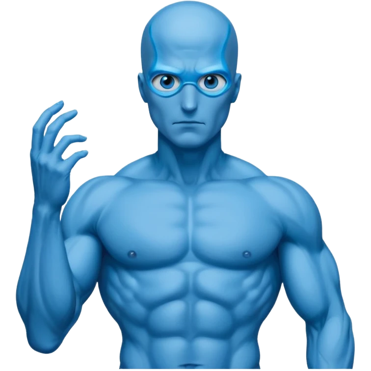 Dr. Manhattan, eyes should be completely blank emoji