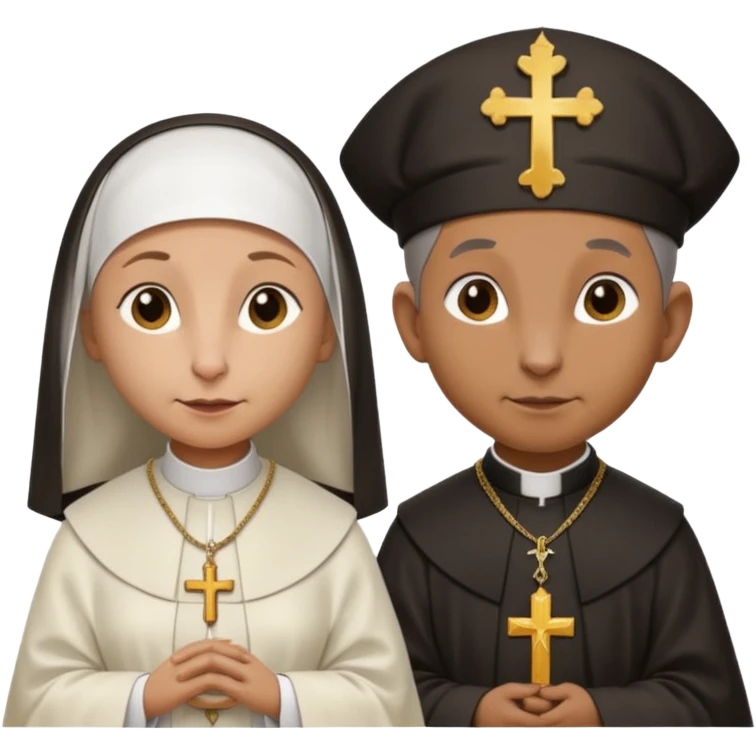 A catholic rat nun and a male rat catholic priest emoji