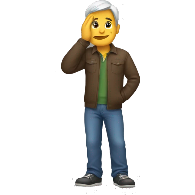 man scratching head emoji