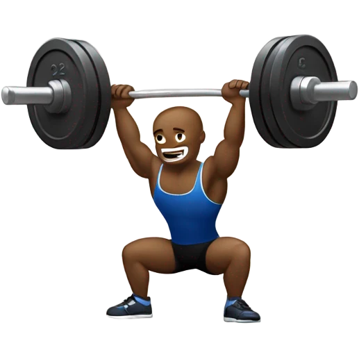 Weightlifter with Text „c23“ above  emoji