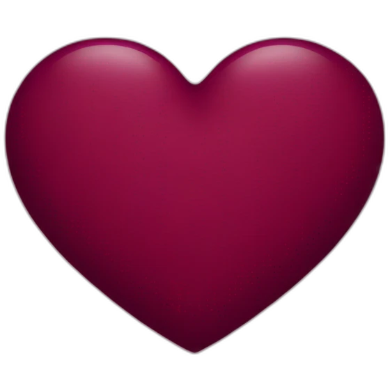 burgundy heart emoji