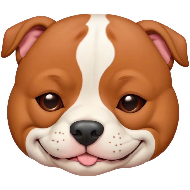 Meme-Worthy Cute Sleeping Red/Fawn Staffordshire Bull Terrier Portrait Emoji, Head resting peacefully with a contented smile, showcasing a delightfully compact build and a luxuriously soft red/fawn Fur with subtle white highlights, eyes shut in a serene nap, Simplified yet hilariously adorable features, highly detailed, glowing with a soft, drowsy light, high shine, relaxed and utterly lovable, stylized with an air of playful laziness, bright and heartwarming, soft glowing outline, capturing the essence of a comically sleepy guardian, so meme-worthy it feels like it could instantly become the next viral sensation of adorable slumber! emoji