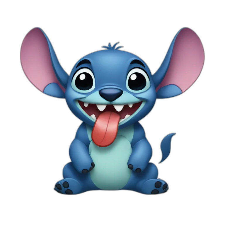 Stitch qui fait un bisou  emoji