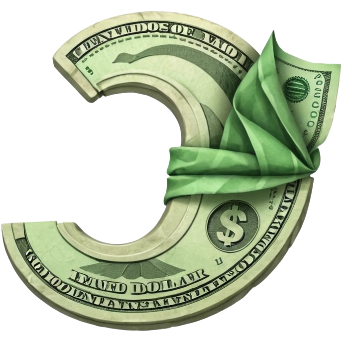 Falling value of the dollar emoji