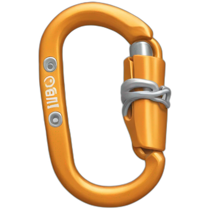 Climbing carabiner realistic emoji