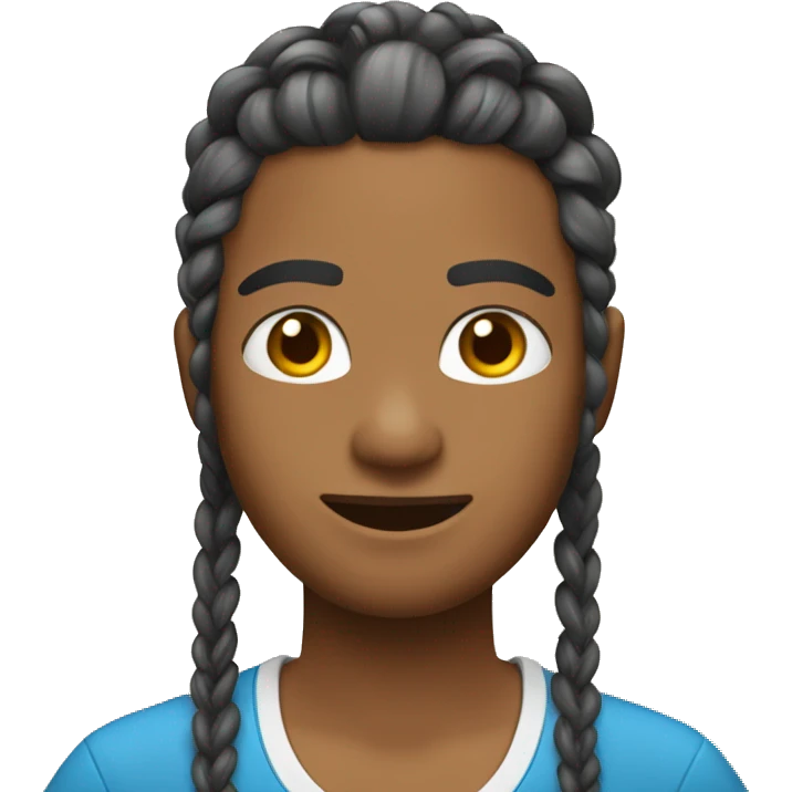 Un hompre morenito con trenzas emoji