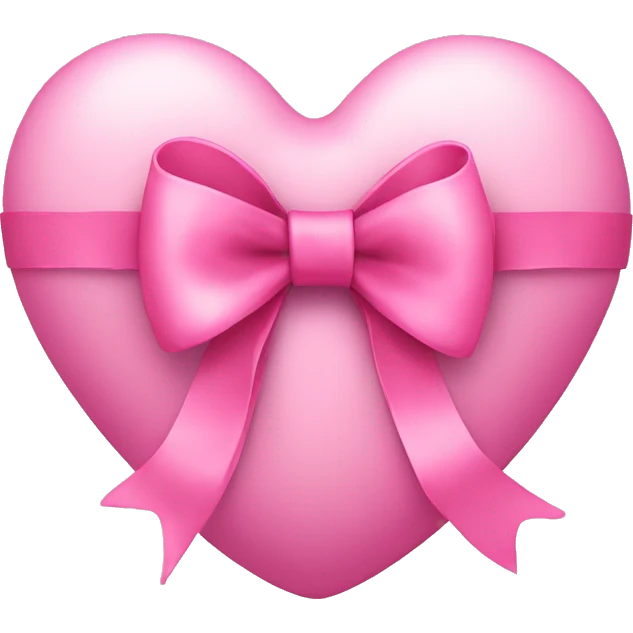 a pink heart wrapped by a bow emoji