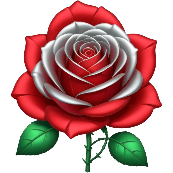 metal rose, without green leaves, just flower emoji