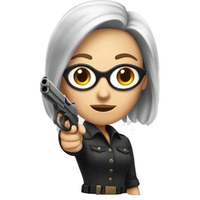 Women with gun emoji