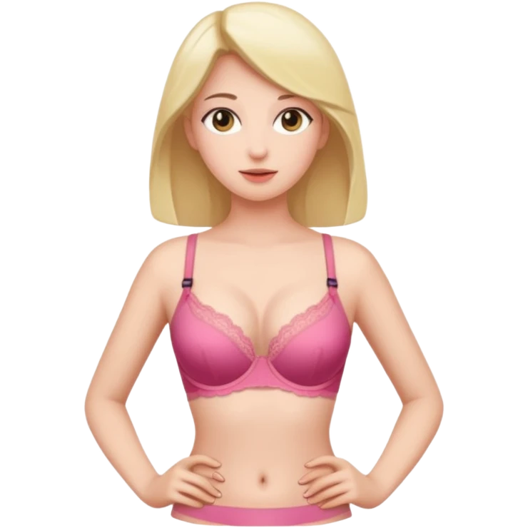 Girl wearing bra on full body emoji