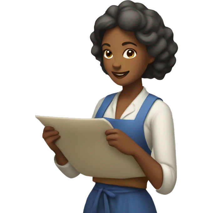 Woman doing tiles emoji