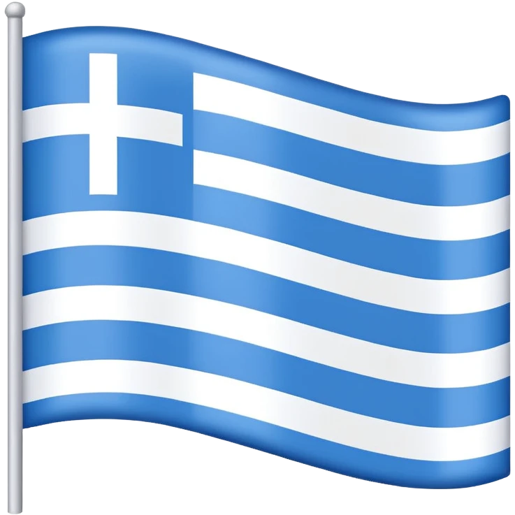 emoji Flag with 3 simple  horizontal lines: white, blue, white, equal one to another/ No other signs. lines equal. only 3 emoji