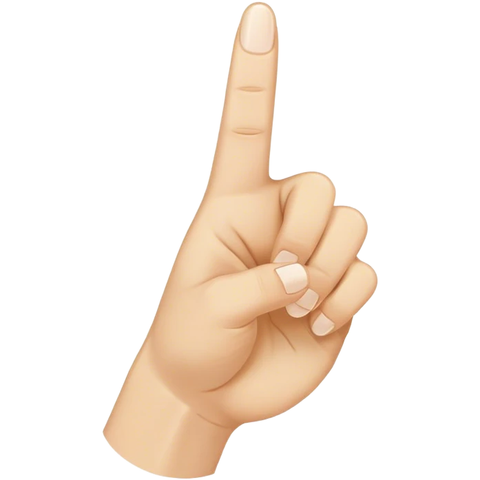 Hand with index and middle finger up and thumb out emoji